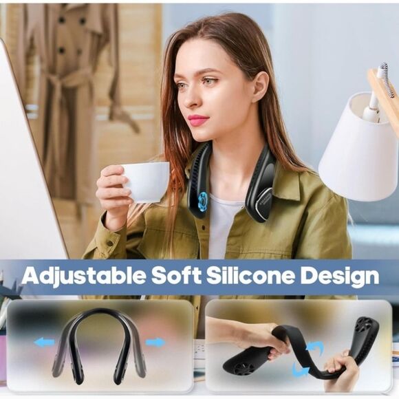 Kakashi 6000mAh Portable Neck Fan Rechargeable, Bladeless Operated Wearable New - Picture 3 of 7